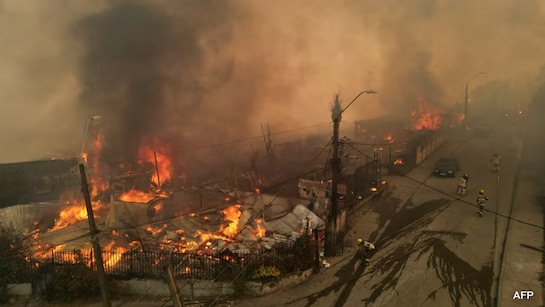 Chile wildfires, Biobio region fires, Nuble emergency, Concepcion wildfire damage, Penco fires, Lirquen evacuations, Chile firefighters, climate change Chile, Joburg ETC