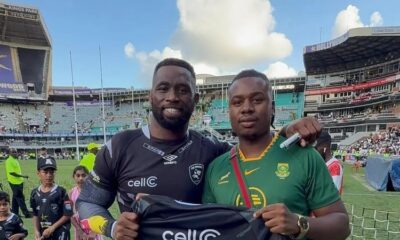 Jonathan Peter South African creator, Siya Kolisi rugby captain, viral sports reaction video, Hollywoodbets Sharks match, Mzansi celebrity collaboration, Joburg ETC
