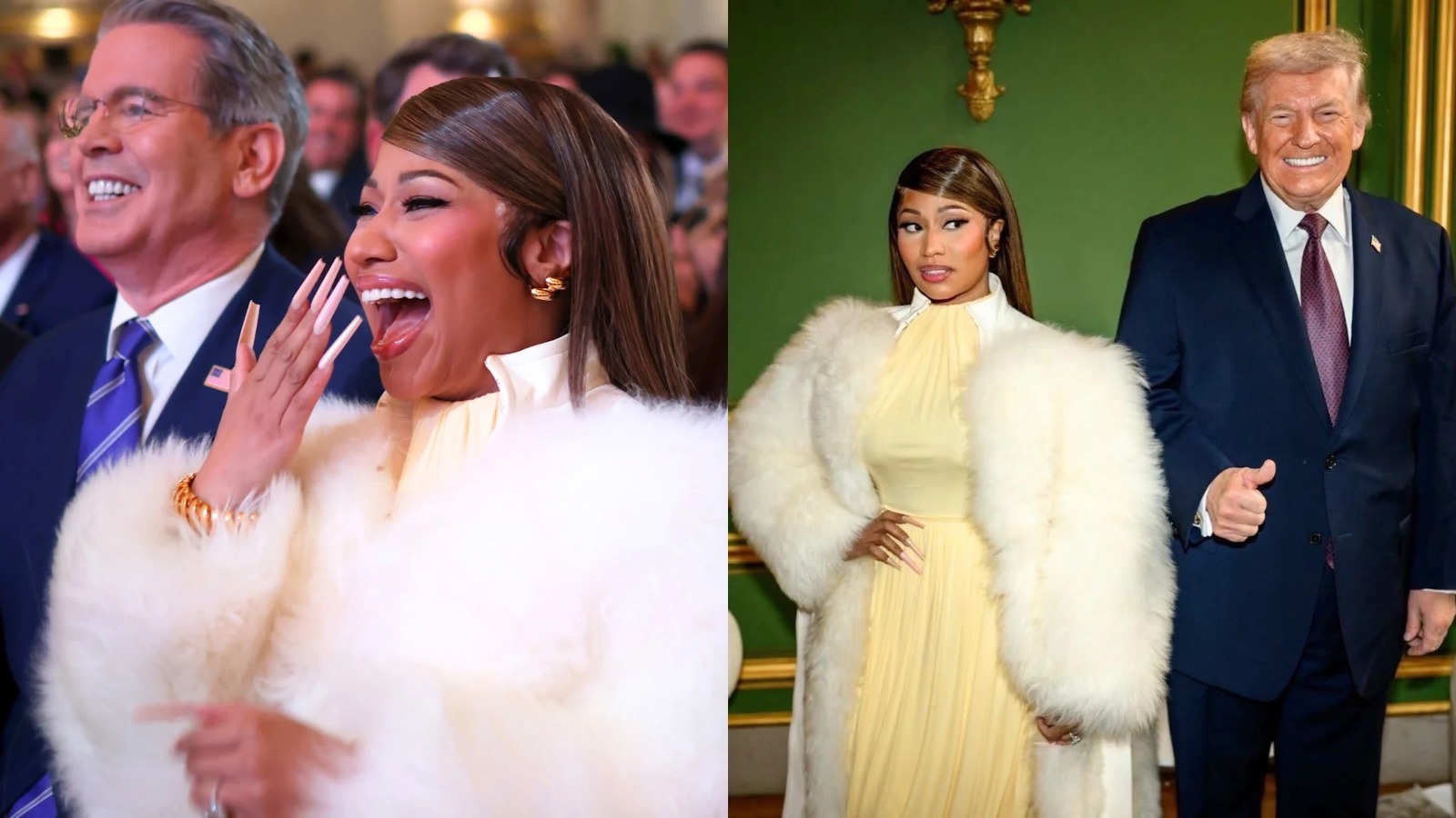 Nicki Minaj Trump event, Nicki Minaj Washington speech, Donald Trump Nicki Minaj stage, celebrity political support, Joburg ETC