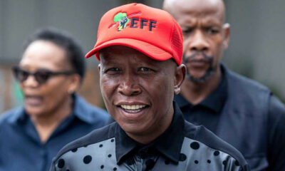 Julius Malema speech South Africa, Julius Malema dashcam comments, EFF rally red berets, South African roadblock traffic stop, dashboard camera inside vehicle, South African politics viral video, Joburg ETC