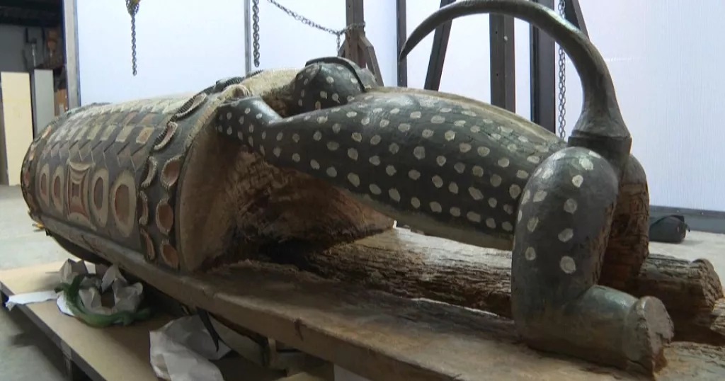 Djidji Ayokwe sacred drum, Ivory Coast cultural heritage, Ebrie Atchan talking drum, France colonial artifact return, Quai Branly Museum ceremony, UNESCO restitution Africa, African heritage repatriation, Ivory Coast Minister of Culture ceremony, Joburg ETC