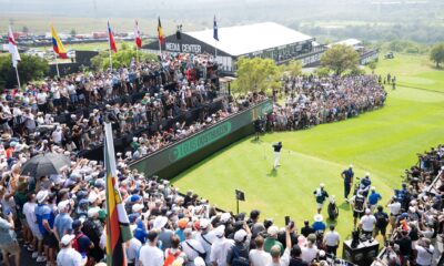 LIV Golf South Africa Steyn City, Southern Guards team South Africa golf, Bryson DeChambeau Steyn City round 1, Charles Howell III LIV Golf leader, Louis Oosthuizen Steyn City crowd, Branden Grace 7 under round, Charl Schwartzel golf South Africa, Midrand golf tournament crowd, LIV Golf Johannesburg event, Kikuyu rough Steyn City course, Joburg ETC