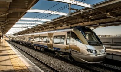Gautrain train Johannesburg station, Gautrain rapid rail South Africa, Gautrain Sandton station platform, Gautrain airport link train, Gautrain commuter rail Gauteng, Gautrain infrastructure South Africa transport, Gautrain Johannesburg Pretoria route, Gautrain modern train interior, Gautrain station architecture Gauteng, Gautrain rapid rail network South Africa, Joburg ETC