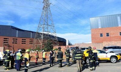 Ormonde building collapse Johannesburg, Amethyst Business Park collapse site, Johannesburg rescue workers rubble, emergency response Ormonde collapse, building collapse investigation Johannesburg, construction safety South Africa, Dean McPherson site visit Ormonde, Dada Morero inspection collapse site, Gauteng officials building collapse scene, Johannesburg urban safety concerns, Joburg ETC