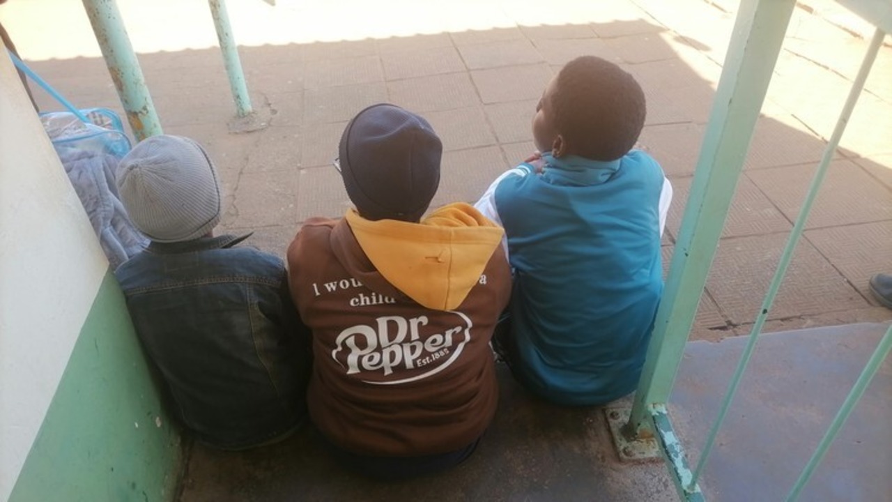 Children of immigrants at the repatriation centre set up at the Makhado showgrounds in Louis Trichardt. Photo: Bernard Chiguvare