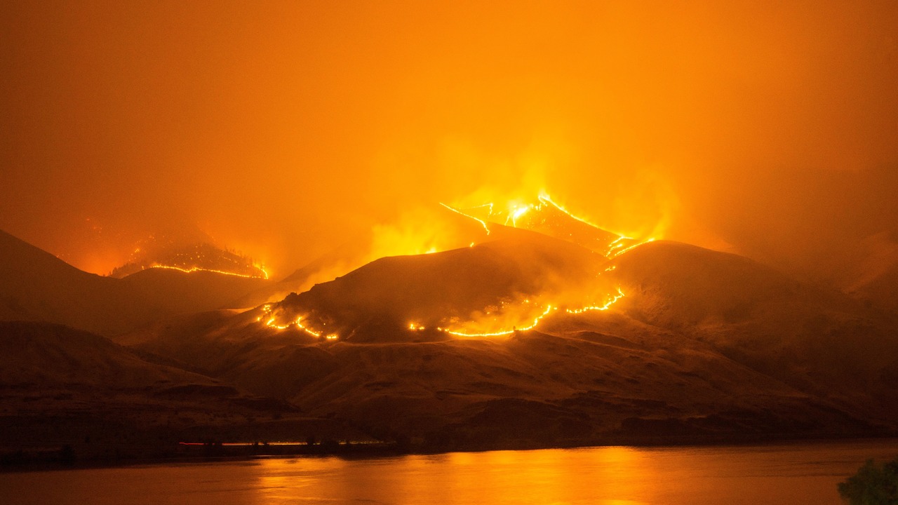 Video: California wildfire destroys homes as 16 000 people flee fast-moving flames